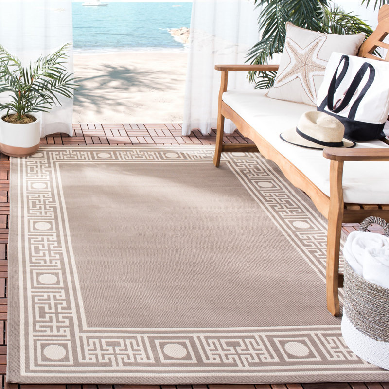 Herefordshire Performance Solid Color Indoor/Outdoor Area Rug, Rectangle 4' x 5'7"