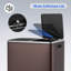 Stainless Steel Step On Multi-Compartment Rubbish & Recycling Bin - 60L-1128570964