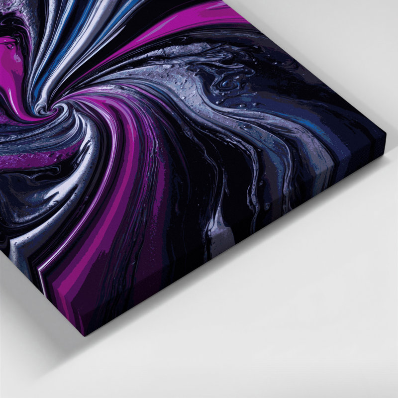 Abstrait art fluide sur toile mauve 33, H 20 po x l 16 po