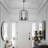 Farmhouse 6-Light Lantern Geometric Chandelier, Candle Style Pendant Light for Kitchen Dining Room-1908156299