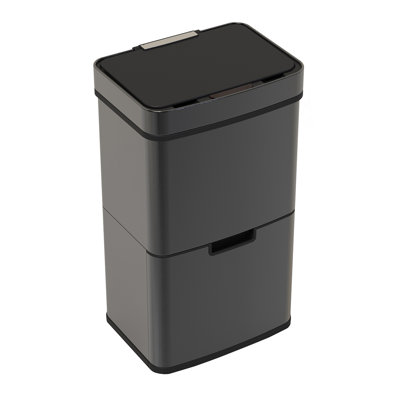 Mogens Stainless Steel Motion Sensor Multi-Compartment Rubbish & Recycling Bin - 16.38L