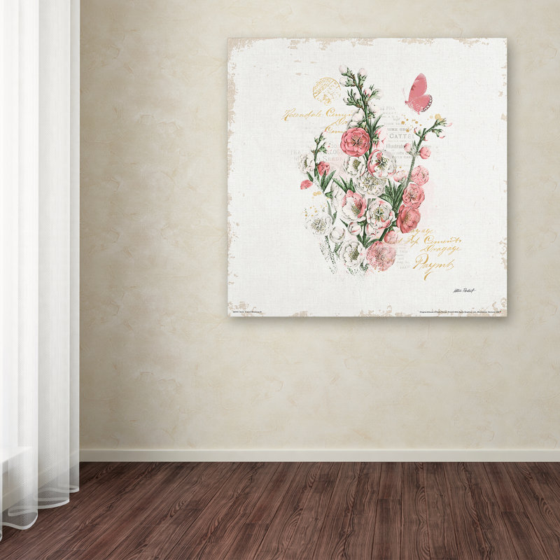«French Romance III» par Katie pertiet, reproduction d'art graphique sur toile, H 14 po x l 14 po x P 2 po