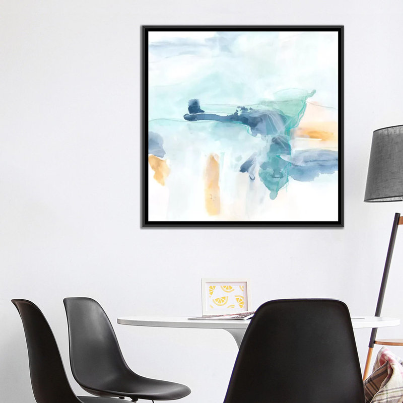 « liquid vista ii », impression sur toile, H 18 po x l 18 po x P 1,5 po, Toile avec cadre noir, Pas de tapis