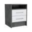 Table de chevet rectangulaire à 2 tiroirs Smokey-2124602306