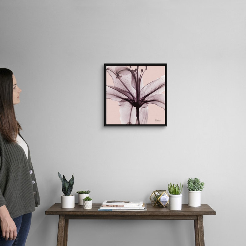 "Sensible Lily" par Albert Koetsier, reproduction d’art sur toile, Cadre noir, H 18 po x l 18 po x P 1,75 po