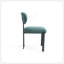 Ensemble de 2 chaises de salle à manger modernes rembourrées avec pieds en métal noir Boucle-1144500065