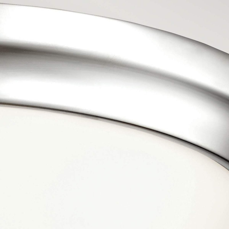 Tomblin Glass Flush Mount, Polished Nickel