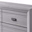 Table de bout de table de chevet contemporaine 1Pc avec deux tiroirs de rangement en bois gris au fini rustique