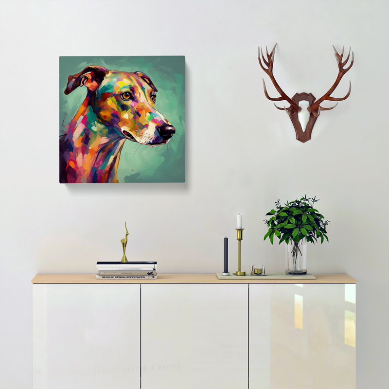 Greyhound Dog Abstract Art - Print