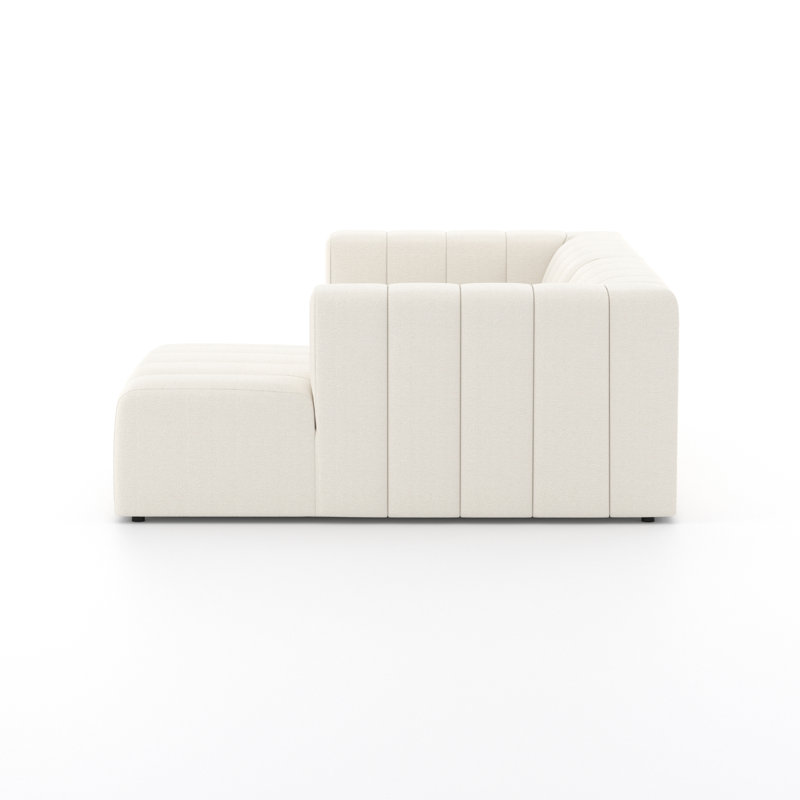 Grayson 88" Left Hand Facing Modular Sectional, Right Hand Facing, Fayette Cloud Polyester Blend