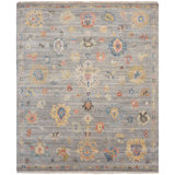 Colorburst Oushak Hand Knotted Area Rug in Gray