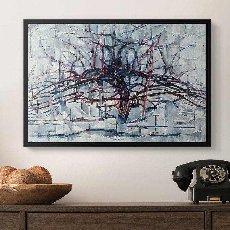 «Horizontal Tree», 1912 - Piet Mondrian, toile tendue avec châssis, 16 x 24, Naturel