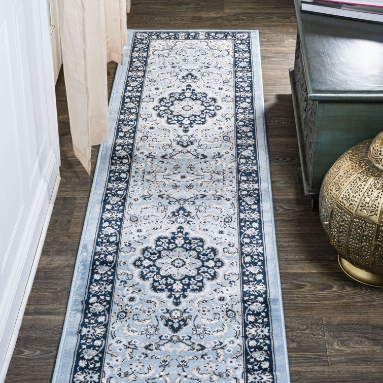 Arignote Modern Persian Floral Navy/Blue Rug