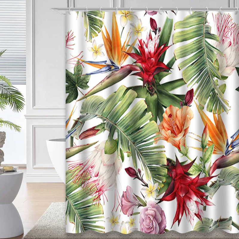 Abstrait fleur tropicale Aloha avec 12 crochets, L 72 po x l 72 po
