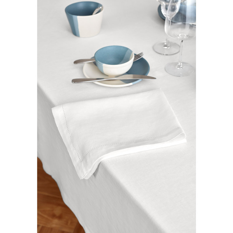 Sonoma - 100% Pure Linen Tablecloth (Prewashed), White, 70" Square