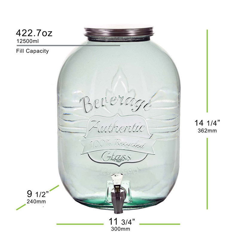 Distributeur de boissons Ginnia, H 14,25 po x l 9,5 po x P 11,75 po