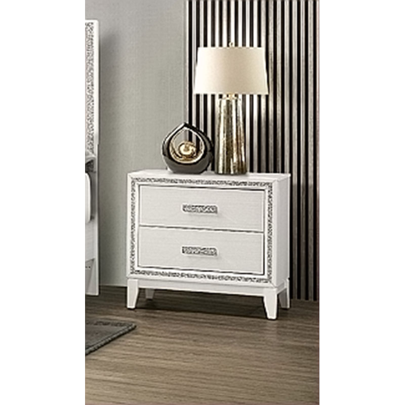 Table de chevet blanche