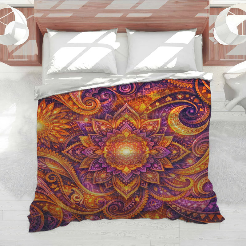 Vibrant Mandala Pattern Comforter, King
