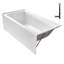 Baignoire en alcôve en acrylique blanc brillant avec drain extérieur 66 po x 34 po Streamline-108298499