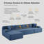 Canapé modulaire modulaire en forme de L 111 po | Chenille anti-froissement, siège à nuage profond de 53 po, silhouette à profil bas de 26,5 po, 2 coussins décoratifs-1674843346