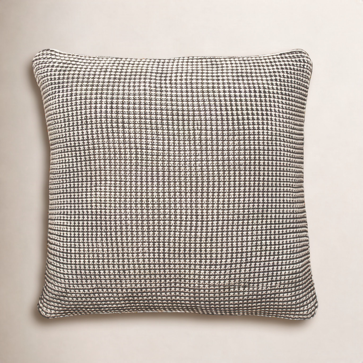 Cohen Geometric Cotton Throw Pillow, Charcoal