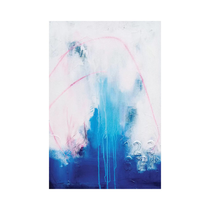 Blue Violet 1 Piece Wrapped Canvas Painting, 66.04 cm H x 45.72 cm W x 1.91 cm D