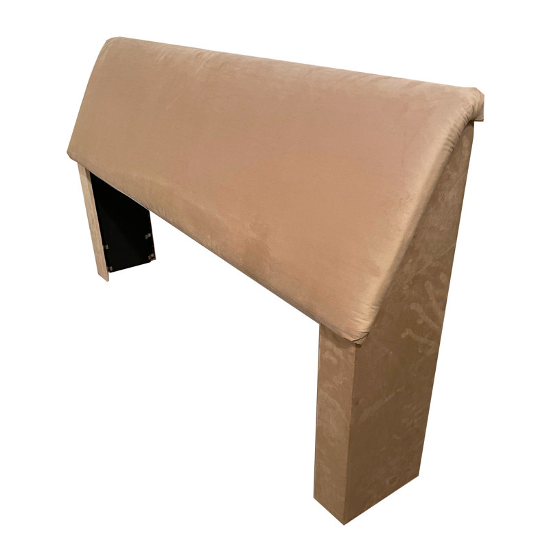 Tête de lit tapissier Taryiah, Très grand californien, Tissu de suède peau de daim