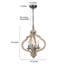 Lustre géométrique à 4 lumières Turman