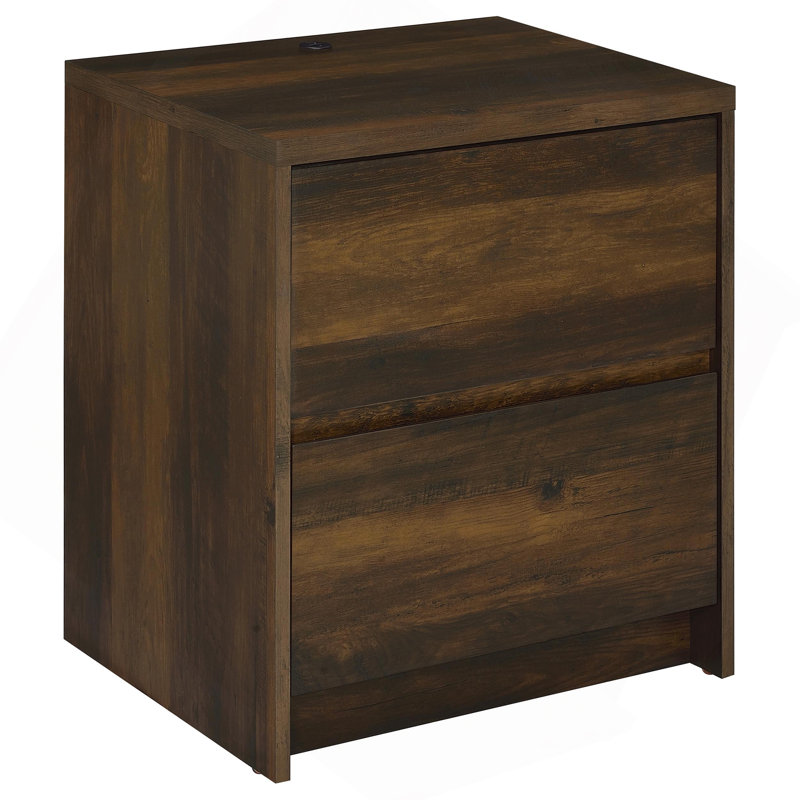 Table de chevet 2 tiroirs Geary, Vert foncé