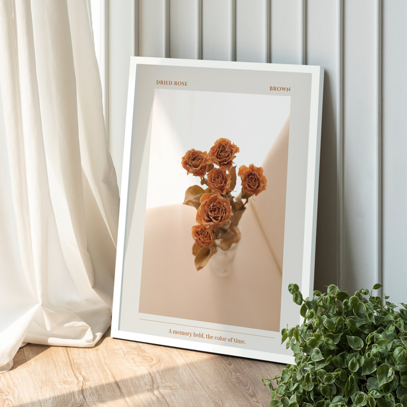 Z Studio Floral Wall Art, Cadre blanc