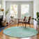 Premium Machine Washable Prisco Teal Rug