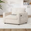 Modern Chenille Accent Chair,Upholstered Single Sofa Chair With Charging Port-1491915744