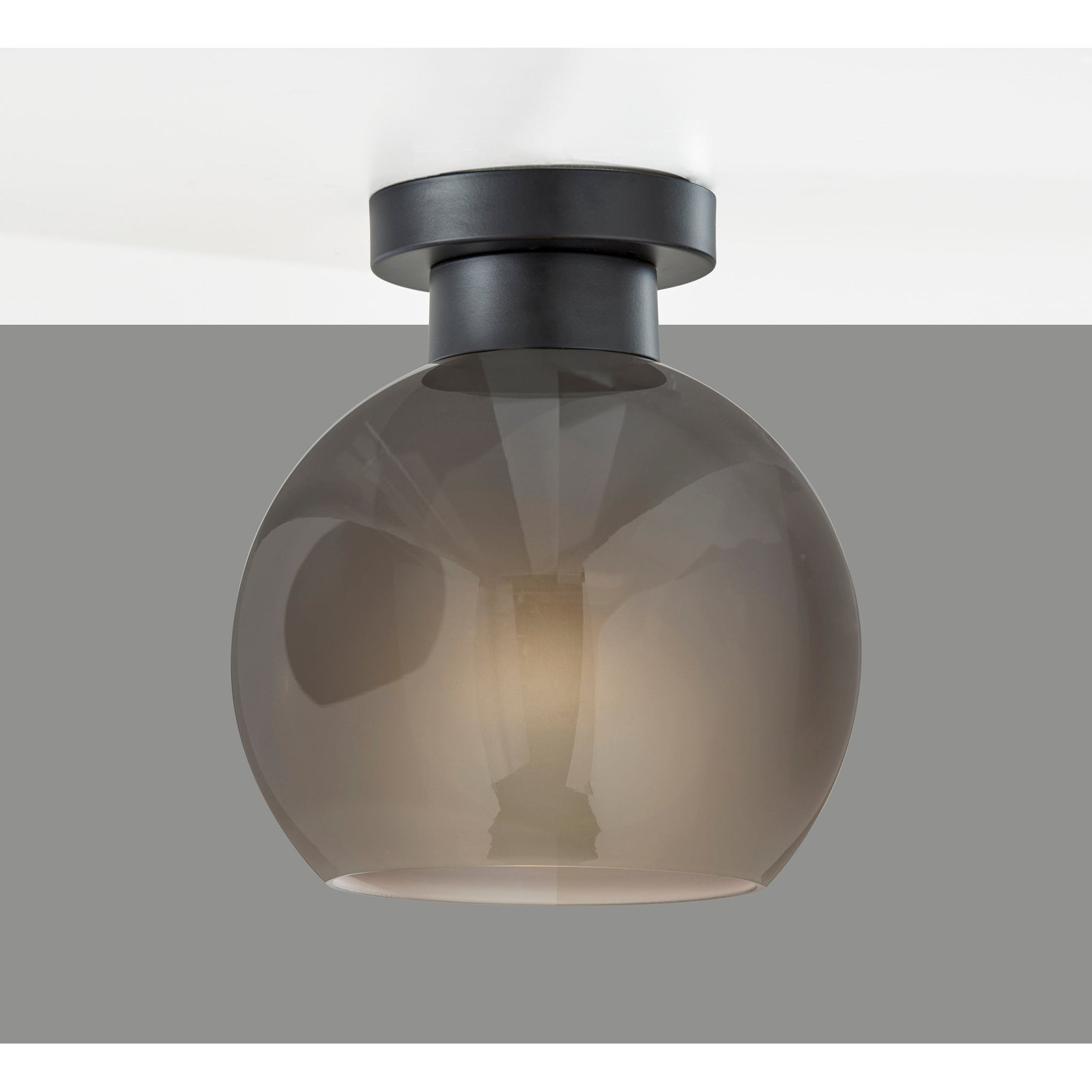 Atticus Flush Mount, Matte Black, B;lack