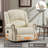 Heat Massage Manual Recliner Chair With Rocker And Swivel In Fabric For Living Room-1745988456