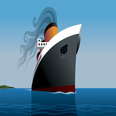 Vintage Ocean Liner by Diverstudio