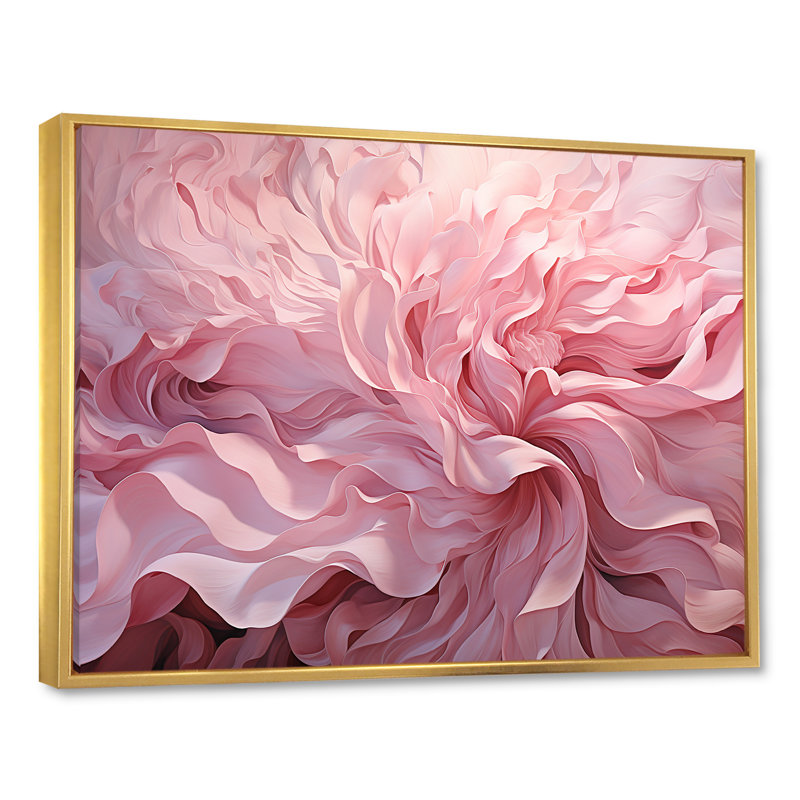 «Absecon - Abstract Spirals», art mural, H 34 po x l 44 po x P 1,5 po, Toile avec cadre flottant or