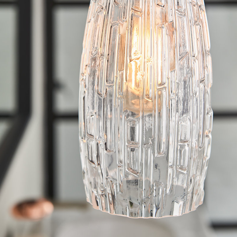 Luminaire suspendu cylindrique simple à 1 lumière Kieffer, Laiton vieilli