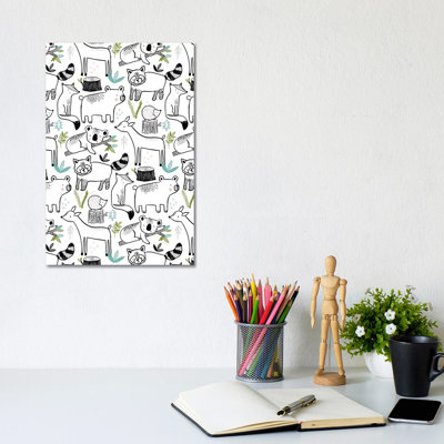 Everyday Inky Critters I by Lisa Barlow - Wrapped Canvas Print