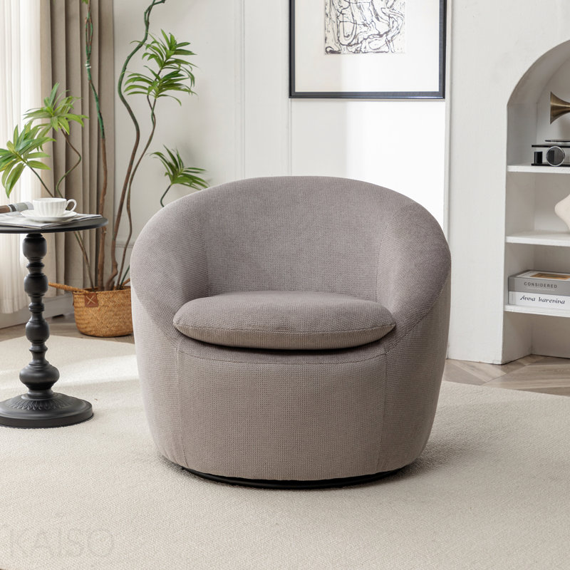 Fauteuil demi-tonneau Winnie, Gray Fabric