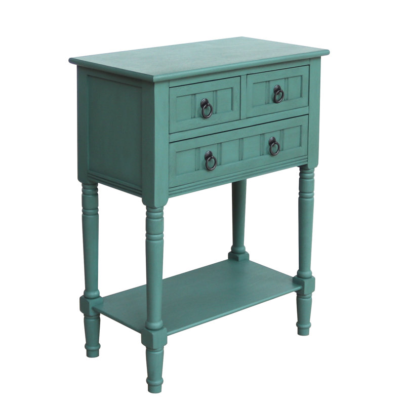 Bertero 24'' Console Table, Peacock Green