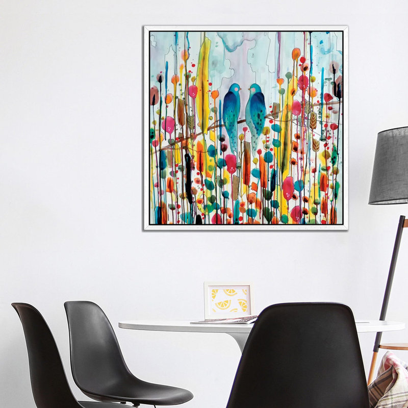 We by Sylvie Demers - Print on Canvas, 93.98 cm H x 93.98 cm W, White Floater Framed