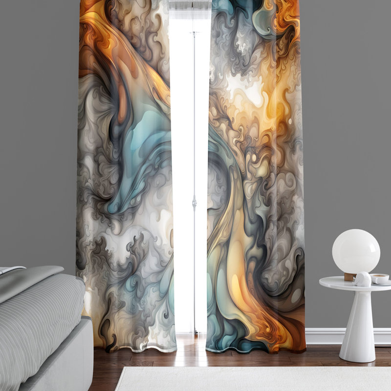 Ellidh Semi Sheer Curtain Panel Pair, 56" W x 78" L