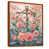 Toile avec cadre flottant brun