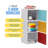 3-Doors, 3-Shelf Bookcase 35.6 in. Tall Enclosed Storage 3-Tier Bookshelf for Home or Office-116067247