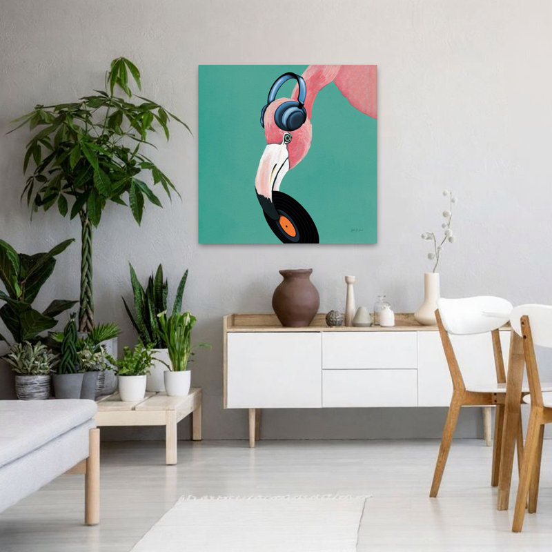 Wild Iv Sq, art fantaisiste tropical, H 36 po x l 36 po