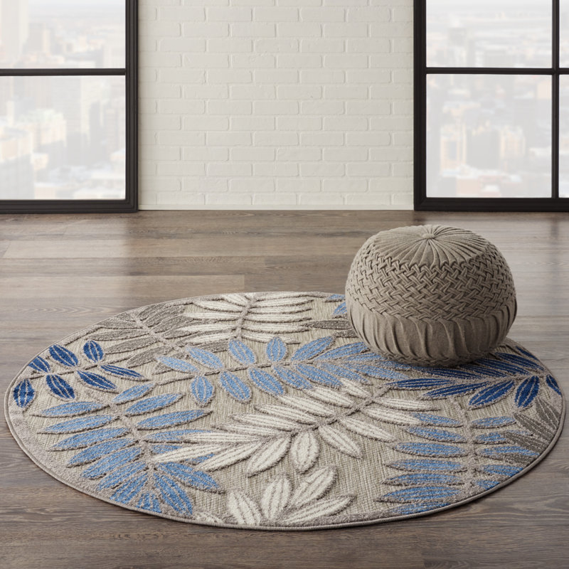 Tapis intérieur / extérieur Eaglin, Rond 5 pi 3 po