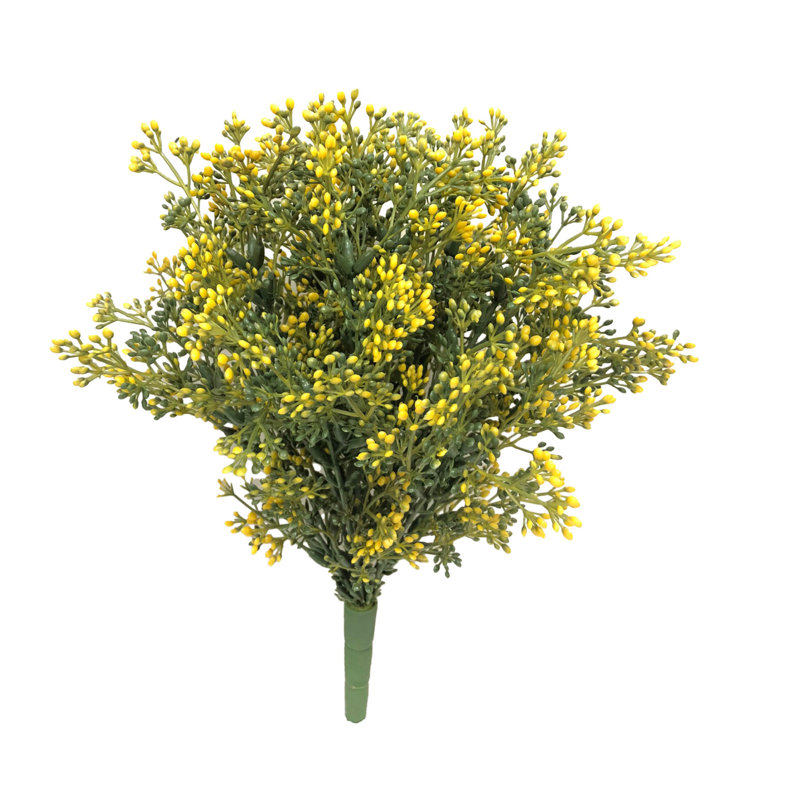 2 pièces 13,5 po Buis de fleurs - décor de verdure artificielle luxuriante
