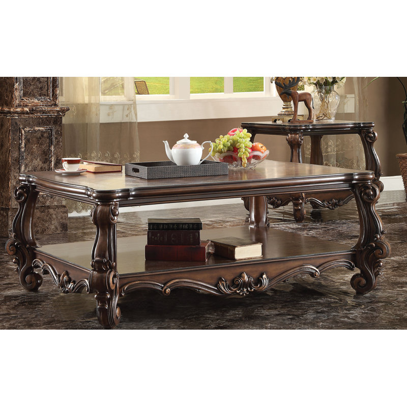 Table basse avec rangement caerwen, Cerisier
