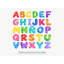 Spanish Alphabet Wall Decals, Set of 27 Educational Peel and Stick Wall Stickers, Classroom Playroom Decor, Kids Learning Wall Art, 20"W x 20"H (50 x 50 cm)-1050940376
