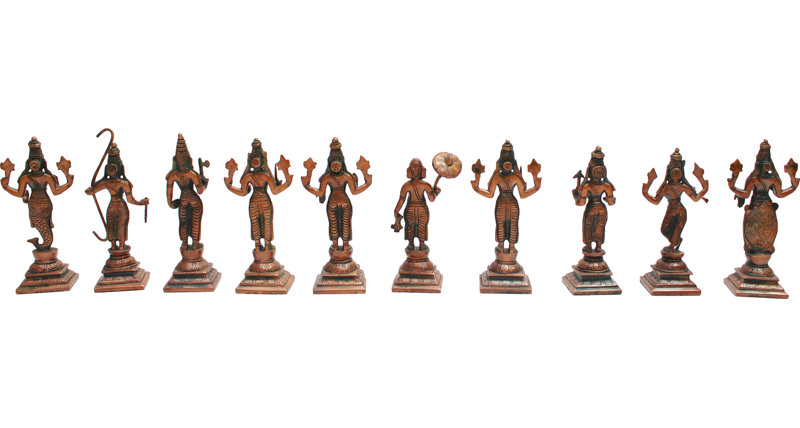 Ensemble de figurine Dashavatara Vishnu